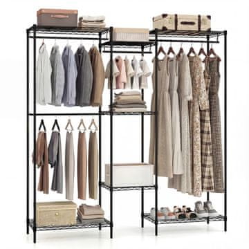 Northix Prijenosni L ormar crni metalni 530 kg nosivost 198 cm