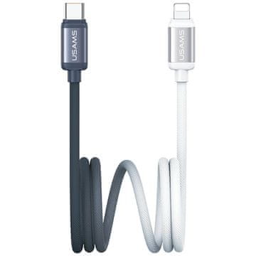 USAMS Kabel USAMS Bicolor Series SJ757 PD 30W USB-C/Lightning 1,2 m crno-bijeli