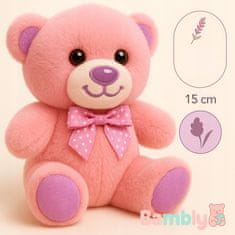 INNA Bambly Medvjedić Plišana Maskota Igračka Za Bebe Ružičasta 15 Cm Mekana