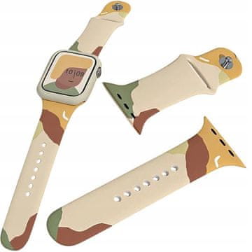 HURTEL Traka Moro silikonski remen za Apple Watch 9 / 8 / 7 / 6 / SE / 5 / 4 / 3 / 2 (41mm / 40mm / 38mm), uzorak 1