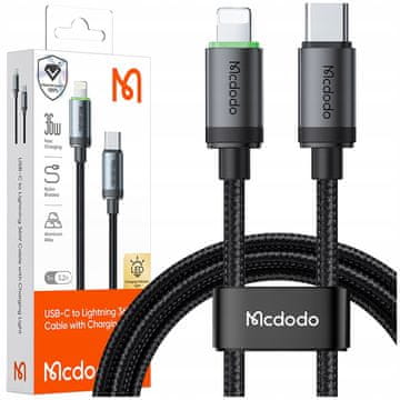 Mcdodo MCDODO kabel punjač USB-C Lightning za brzo punjenje za iPhone 1M LED