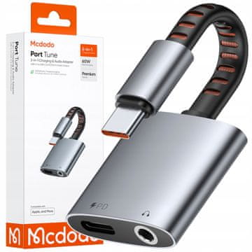 Mcdodo MCDODO prijelaznik adapter USB-C na USB-C i mini jack kabel 3.5 mm OTG