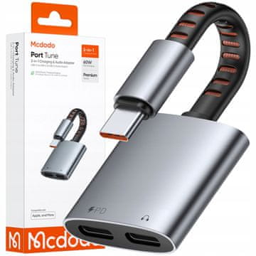 Mcdodo MCDODO prijenosnik adapter USB-C na USB-C kabel 2x tip C 2u1 OTG 60W
