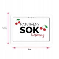 BE 10 naljepnica ZA SOK, malina, trešnja, menta itd., naljepnice ZA boce