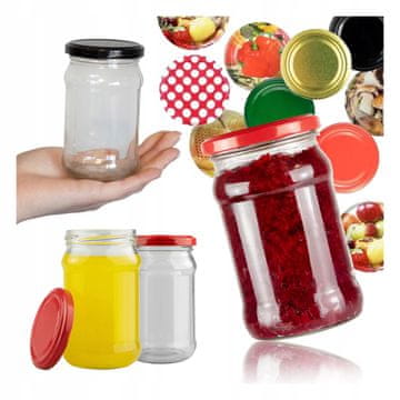 BE 60x staklenih tegli od 315 ml za pekmez, med, džemove + čep Fi66
