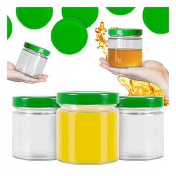 5x Atena staklenka 410 ml za med, svijeće, kisele krastavce, pekmez, džemove