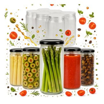BE 70x dugih staklenki 500 ml za pekmez, med, džem, krastavce, začine + poklopac
