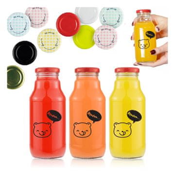 BE 5x Kubuś boca 330ml s tiskom za boce soka, sirupa za sok, mlijeka