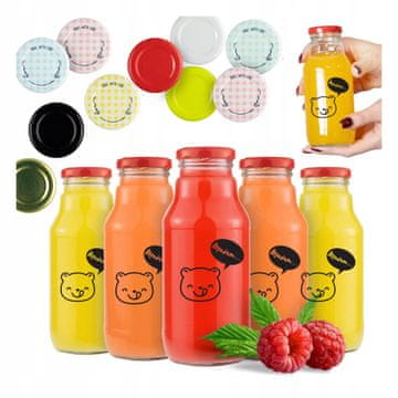 BE 50x Kubuś boca 330ml s tiskom za boce soka, sokove, sirup, vodu, mlijeko