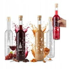 BE 20x božićnih boca futura 500 ml s tiskom ZA liker i tinkturu vina