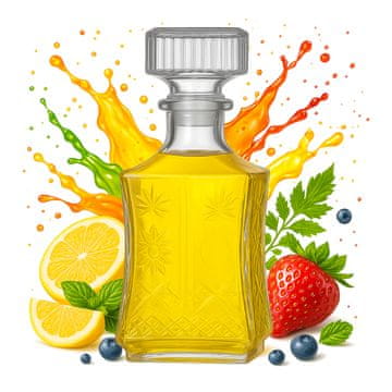BE Staklena karafa Lily 750ml za likere, vino, alkohol, poklon boca 0,75 l