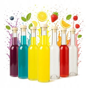 BE 50x staklenih boca fenice 350ml ZA tinkture maslinovog ulja, soka od vina, likera