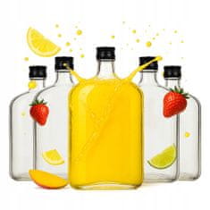 BE 30x Bunia staklenih boca 1l ravnih pljoskica za vjenčanje, votku i alkohol