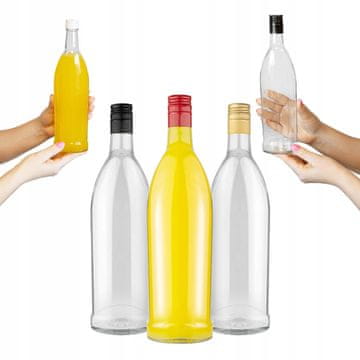 BE 5x Iskra staklenih boca 500 ml za alkohol, sok, vino, likere, poklon