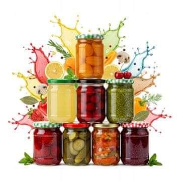 8x Staklenka 520 ml pekmez, džemovi, pašteta, džemovi, med + poklopac FI 82