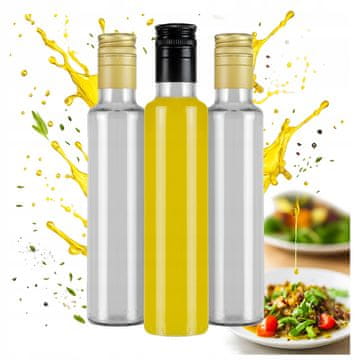 BE 10x Dorica staklenih bočica od 250 ml, bezbojnih staklenih bočica za maslinovo ulje i tinkturu