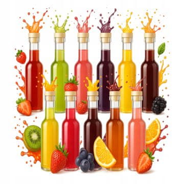 BE 50x Set Futura staklenih boca 250ml + čep za likere, vino, sok