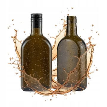 BE Staklena boca RUM 350ML tamna za maslinovo ulje, alkohol, viski, rum, sirup