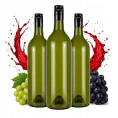 BE 10x Staklena boca maslina ZA vino 750ml s navojnim čepom za likere, vino, sok