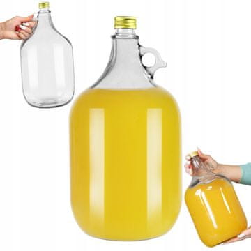 Demižon za vino 5L s navojnim čepom, demižon, za vino, tinkture, za alkohol