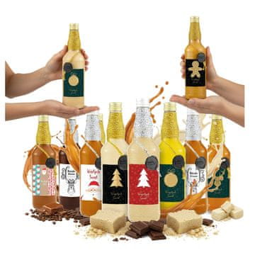 BE 10x Monopoly božićnih boca 500ml ukrašenih za vino i likere