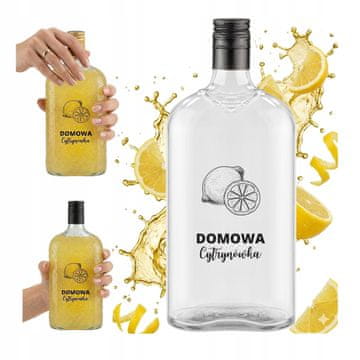 BE Klasična boca 500ml s printom, domaći liker od limuna, alkohol, votka