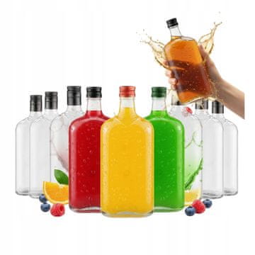 BE 10x staklenih boca za likere i vino, klasična ravna boca od 500 ml