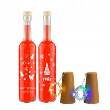 BE Boca + LED plutena boca s božićnim printom futura 500ml dekoracija