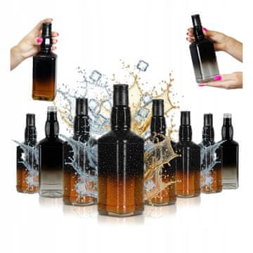 BE 10x Daniel staklenih boca 500ml Ombre crne i prozirne za votku