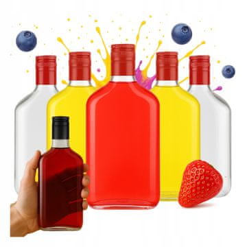BE 5x staklenih boca, termosica 350 ml za votku, alkoholni sok, poklon