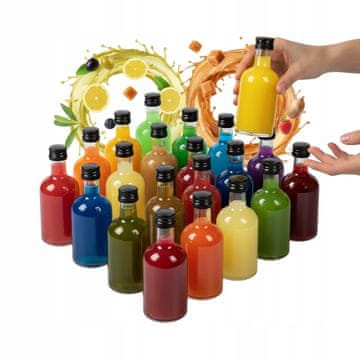 BE Set od 50 mini Tadek staklenih bočica od 50 ml za tinkture, poklon