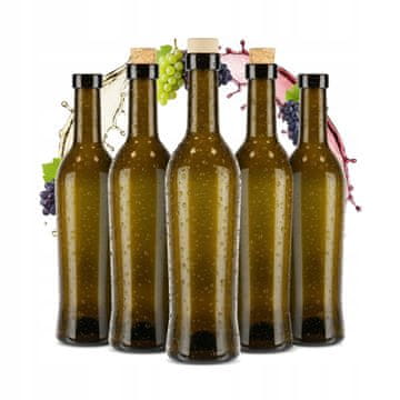 BE 40x toskanskih staklenih boca od 500 ml za vino, tinkturu, maslinovo ulje, liker