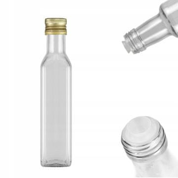 BE Boca maraske s dozatorom, bezbojna, 250 ml, za maslinovo ulje, tinkture, vino, sok