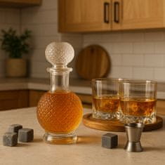 BE 5x Staklena Karafa Luna 500 ml za Likere Alkohol Poklon Staklene Boce