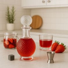 BE 5x Staklena Karafa Luna 500 ml za Likere Alkohol Poklon Staklene Boce