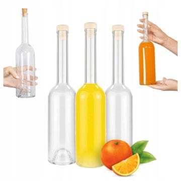 BE 5x Fenice staklenih boca 500ml s čepom za likere, boce za vino 0,5l