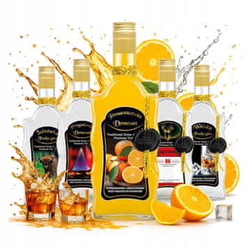 BE 500ml Premium ukrašena valovita staklena boca - razni uzorci za alkohol 0,5l