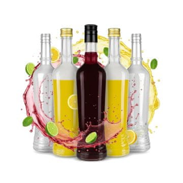 BE 40x staklenih boca za tost 500ml s čepom za sok, liker, alkohol, vino 0.5l