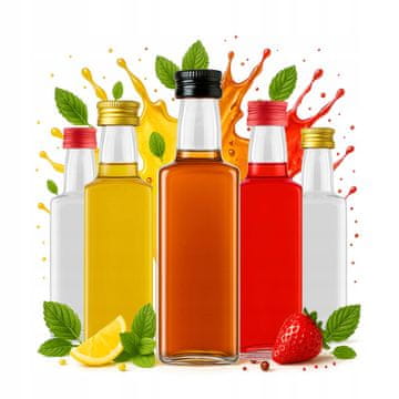 BE 5x staklenih boca viskija 250ml za liker, poklon za viski, liker, sirup