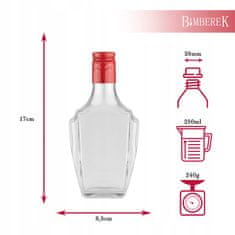 BE 5X Nobel boca 250ML + čep ZA likere, vino, mjesečinu, alkohol, poklon
