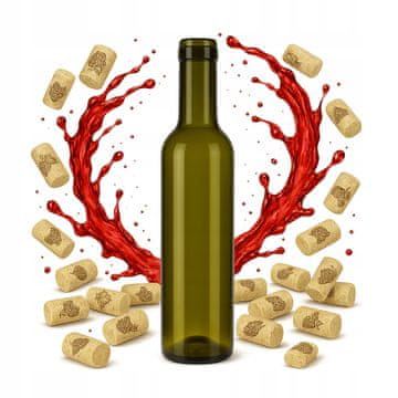 BE 375ml smeđa staklena boca za vino, maslinovo ulje, likere, sokove - Moonshine 375 ml