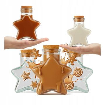 BE 5x Staklenka sa zvijezdom 150ml za likere, vino, alkohol