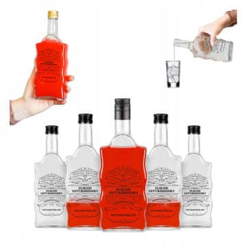 BE 50x boca mjesečine val s tiskom antivirusni eliksir 500 ml za votku