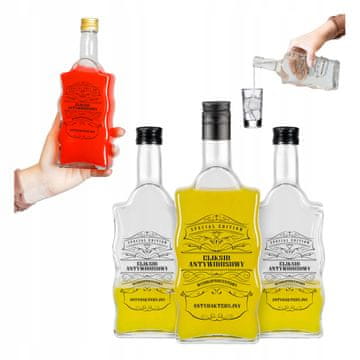 BE 5x boca val 500 ml s tiskom antivirusni eliksir 0,5L za alkohol