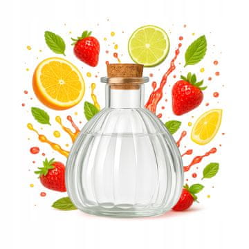BE Staklena boca Venecija 250ml karafa za vodu, sok, alkohol, likere, maslinovo ulje, vino