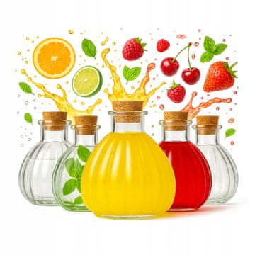 BE 5x staklenih boca Venecija 250ml karafa za vodu, sok, liker, maslinovo ulje