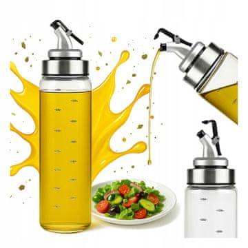 BE Dozator za staklene boce 500 ml sa skalom za ulje, umake, ocat 0,5 l
