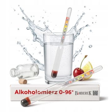 BE Stakleni mjerač alkohola 0-96% mjerač alkohola na mjesečini za kućnu upotrebu