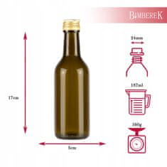 BE 10x vinskih staklenih boca od 200 ml, tamne staklene boce za uzorke vinskog octa i likera