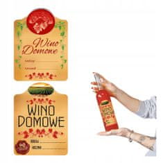 BE 10X naljepnica za vino, kućno vino, žuto